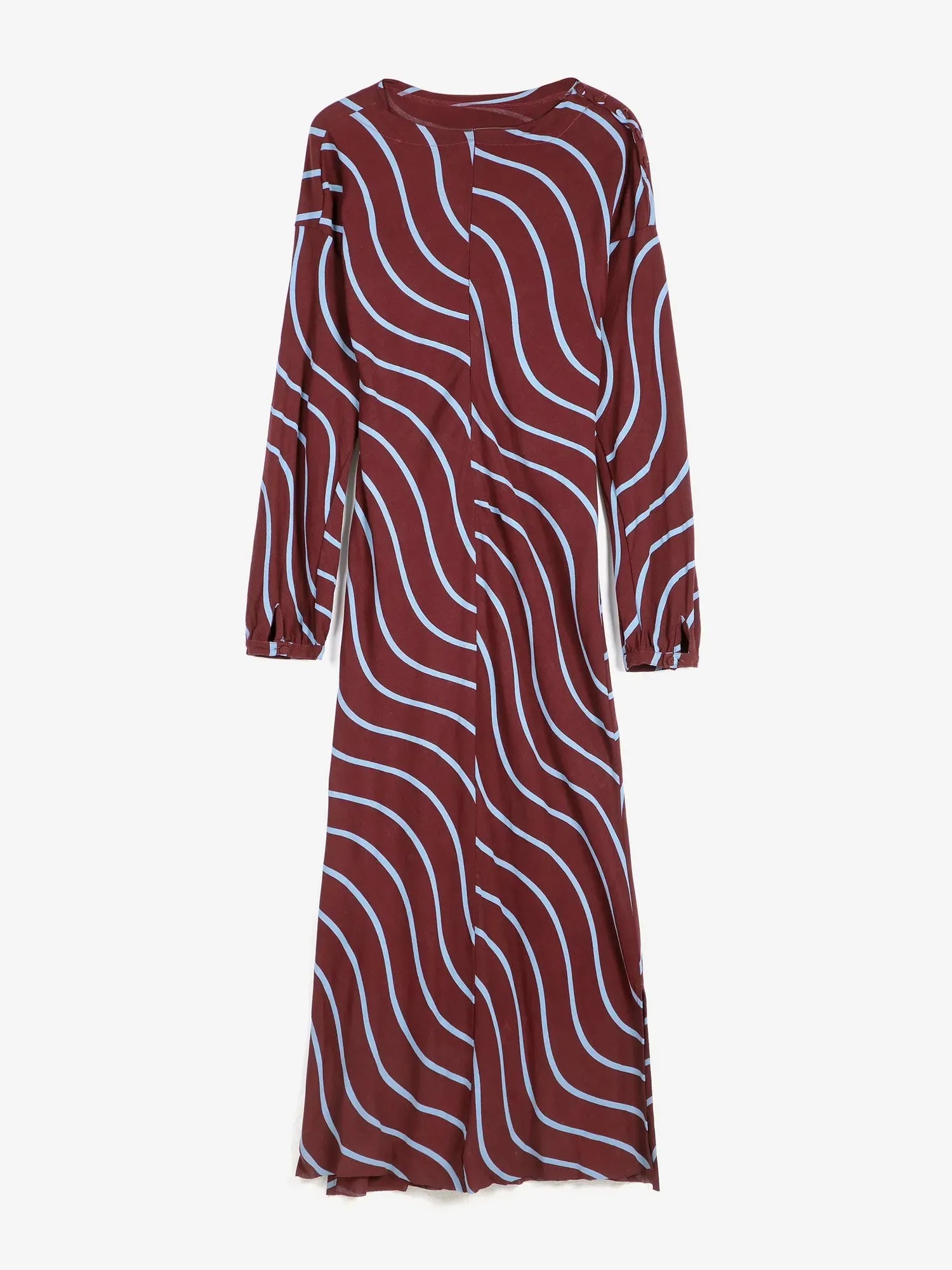Bobo Choses Psicodelic Stripes fluid kjole bordeaux Ecovero
