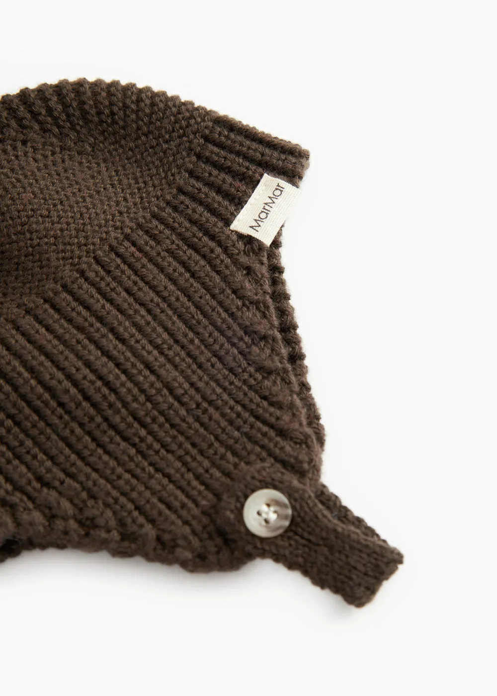 MarMar Copenhagen Aly Pompom strikhue Dark Roast uld