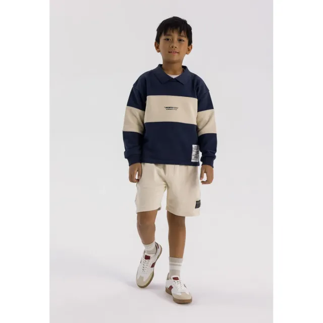 Minoti 42553 sweatshirt marine colourblock til drenge