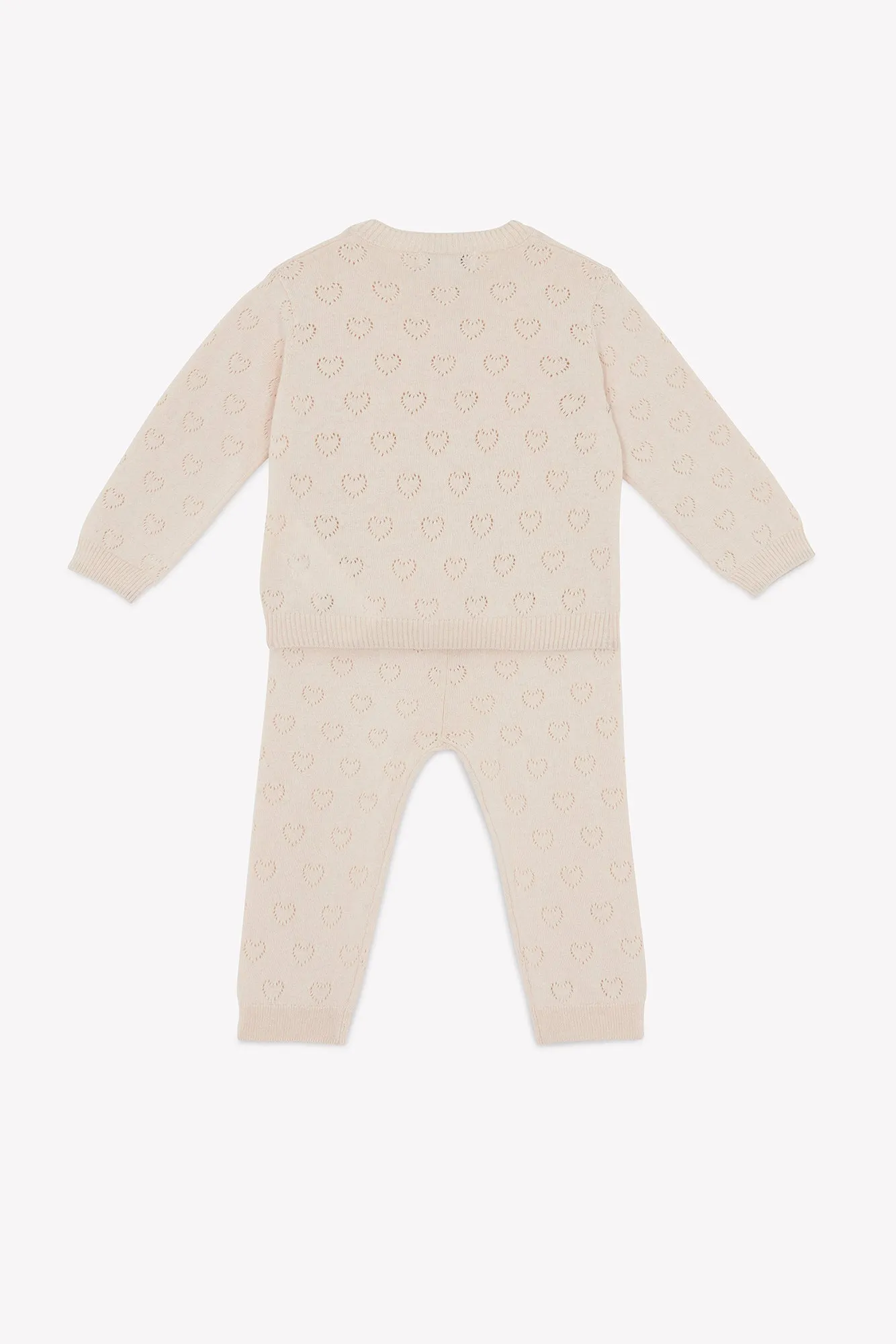 Bonton Marianne sæt ecru bomuld cashmere