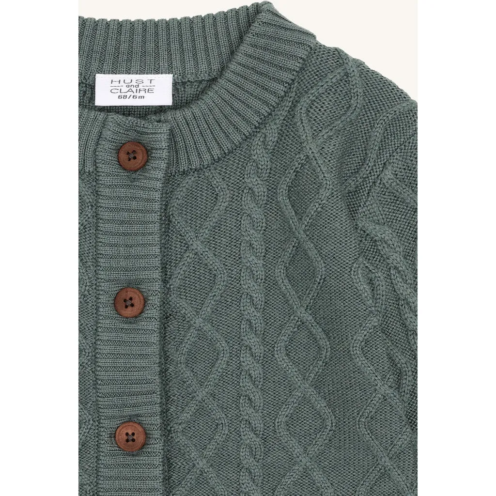 Hust & Claire HCCuri Jacket cardigan Balsam Green uld