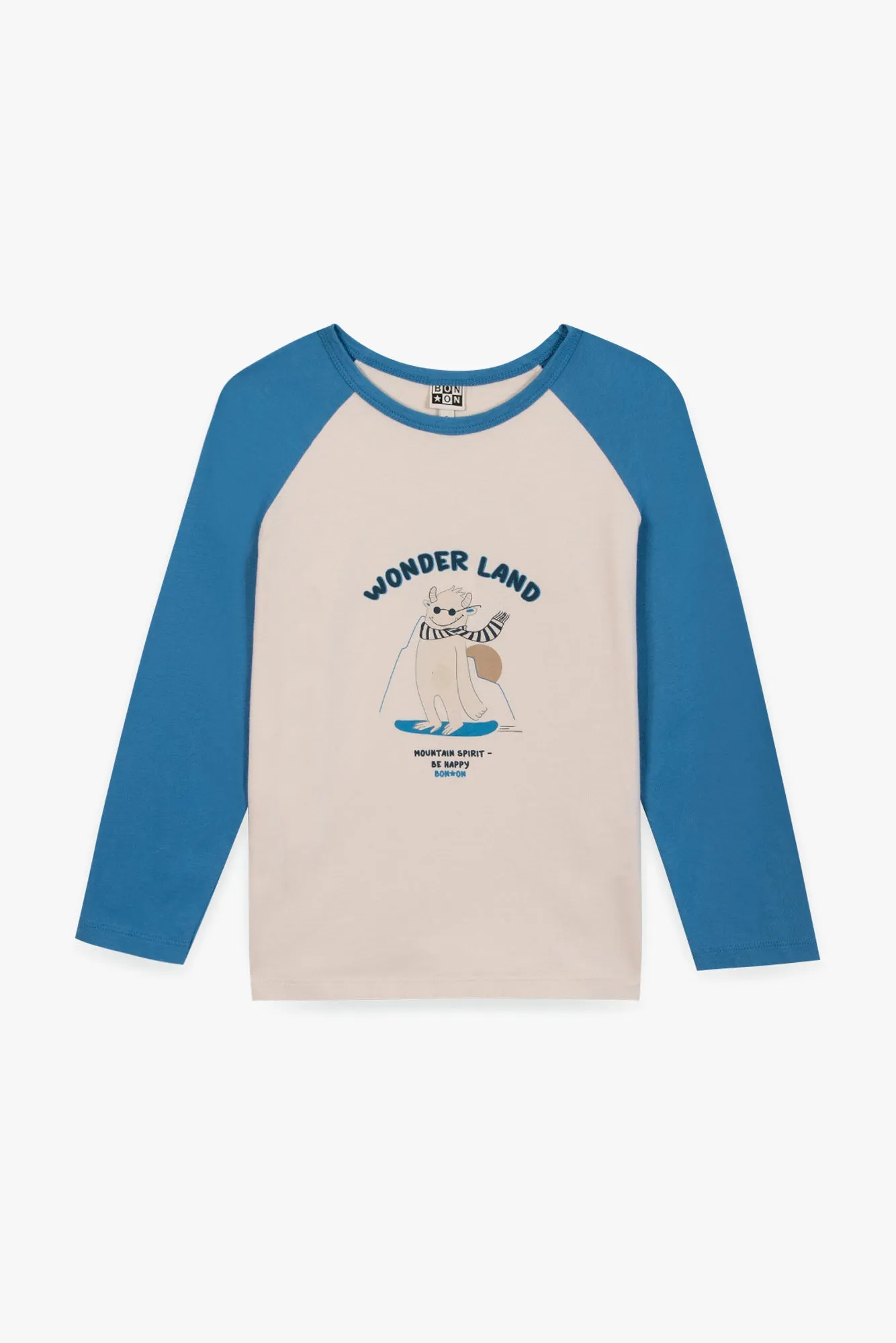 Bonton Tipi Wonderland t-shirt blå – 100% bomuld