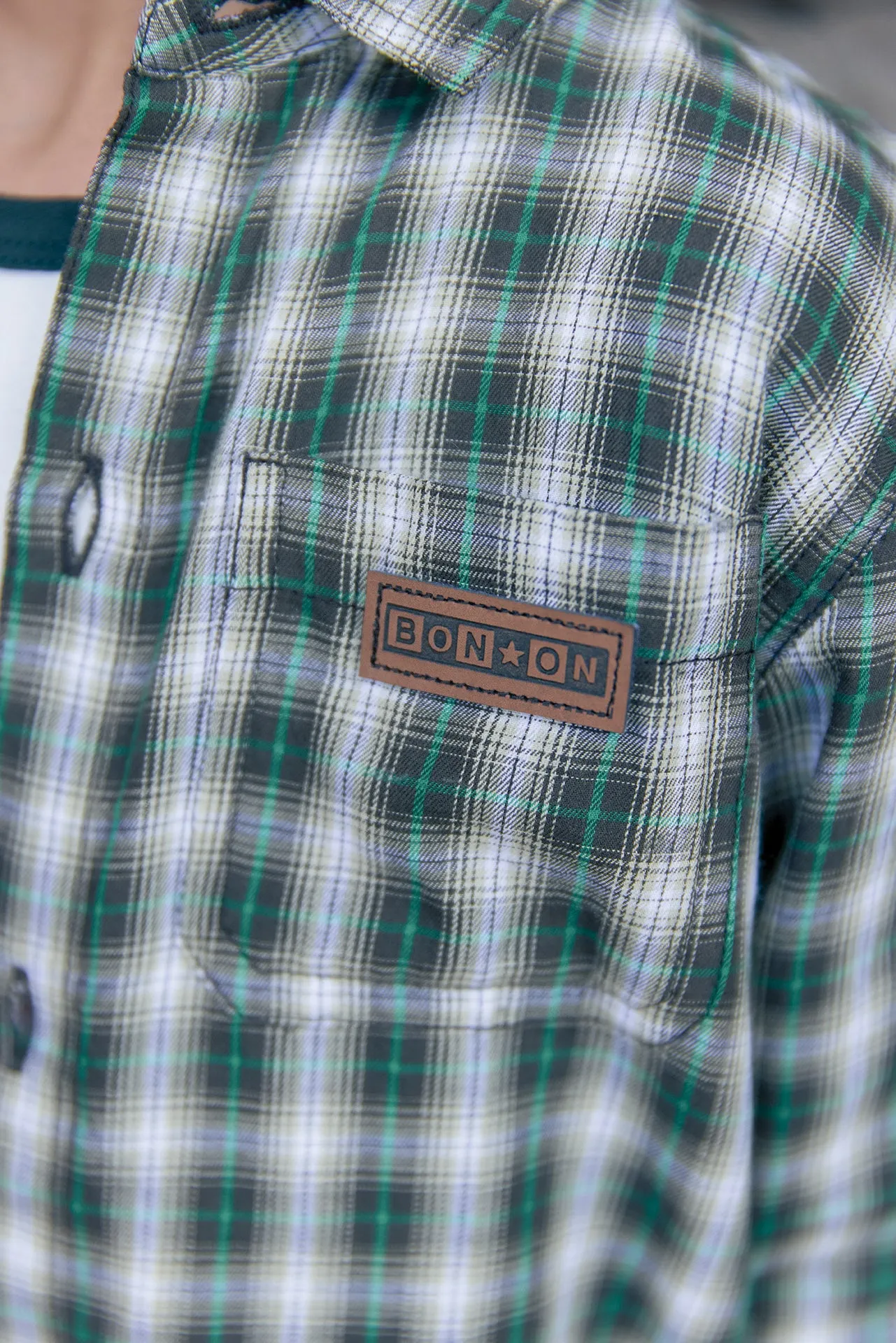 Bonton Paname skjorte ternet Nordic Sea