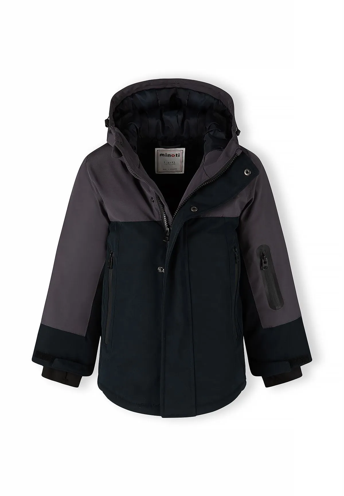 Minoti 45263 drengeparka sort varm foret