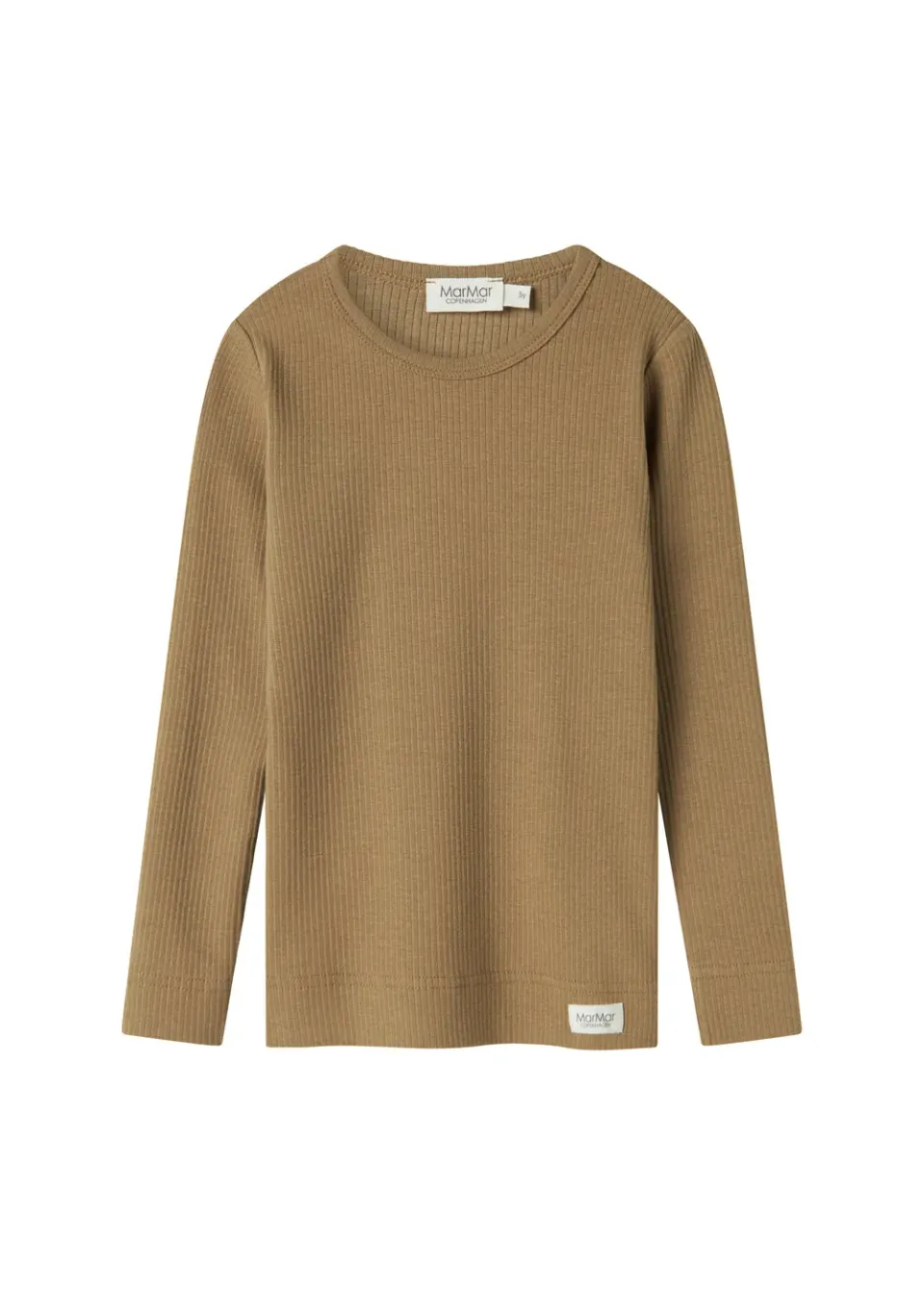 MarMar Plain Tee LS t-shirt Dark Bronze økologisk