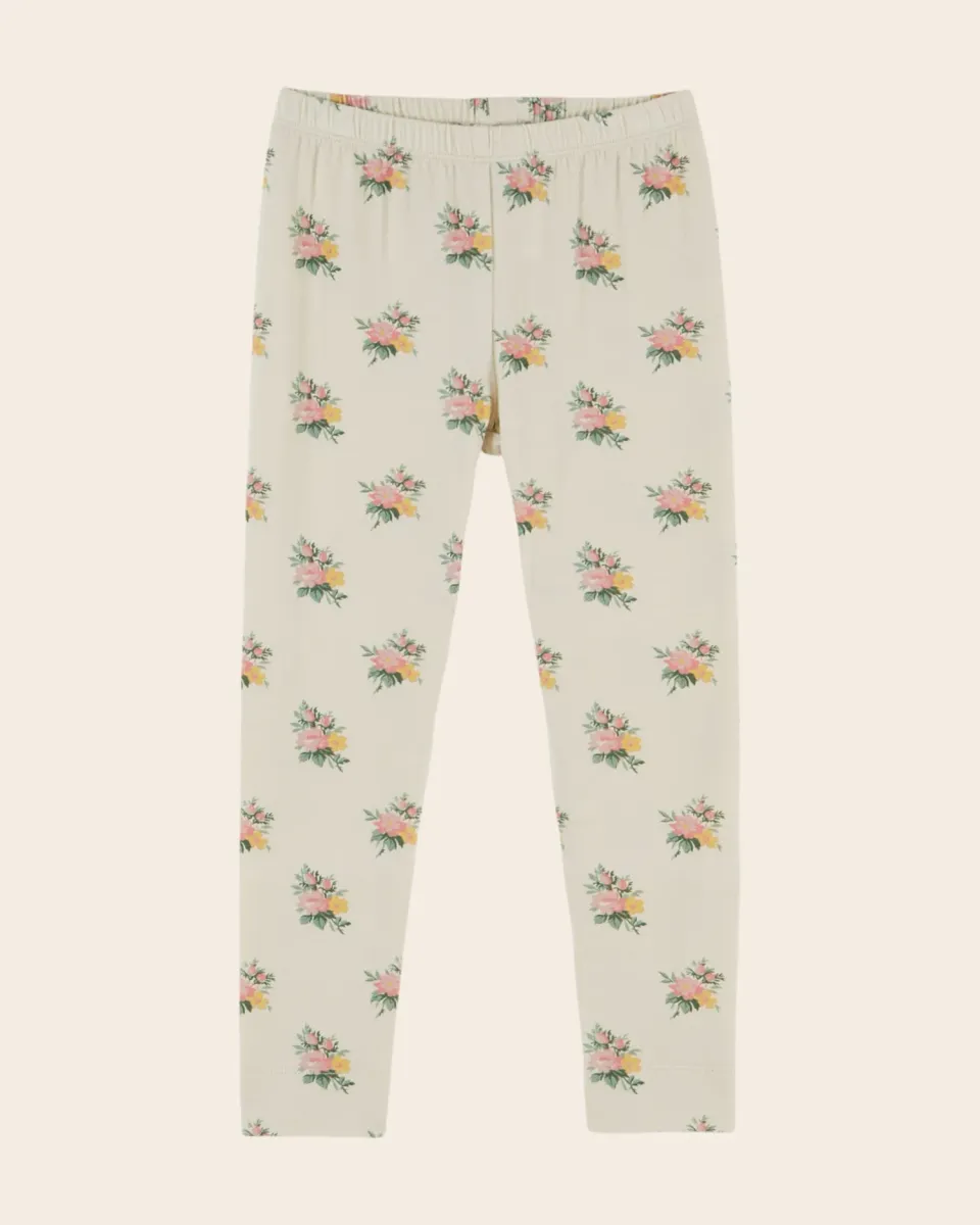 Emile et Ida Fleuri leggings ecru blomstret