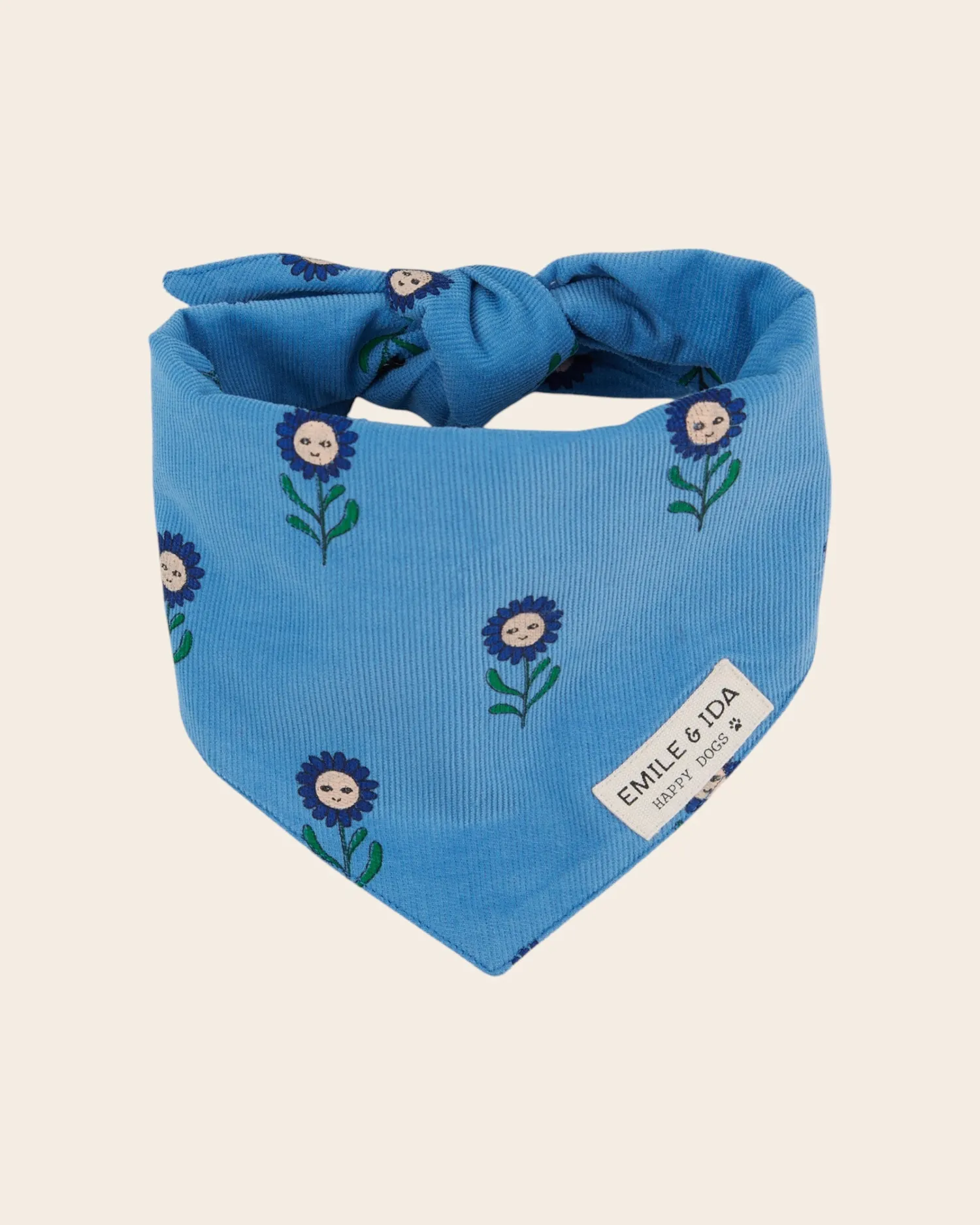 Emile et Ida Marguerite bleu bandana til hund blå