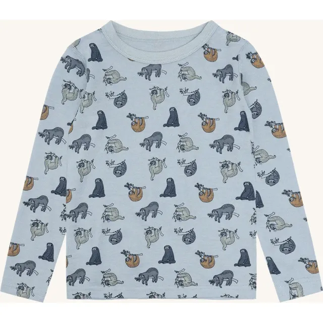 Hust & Claire HCAbba Lazy langærmet T-shirt Baby Blue uld