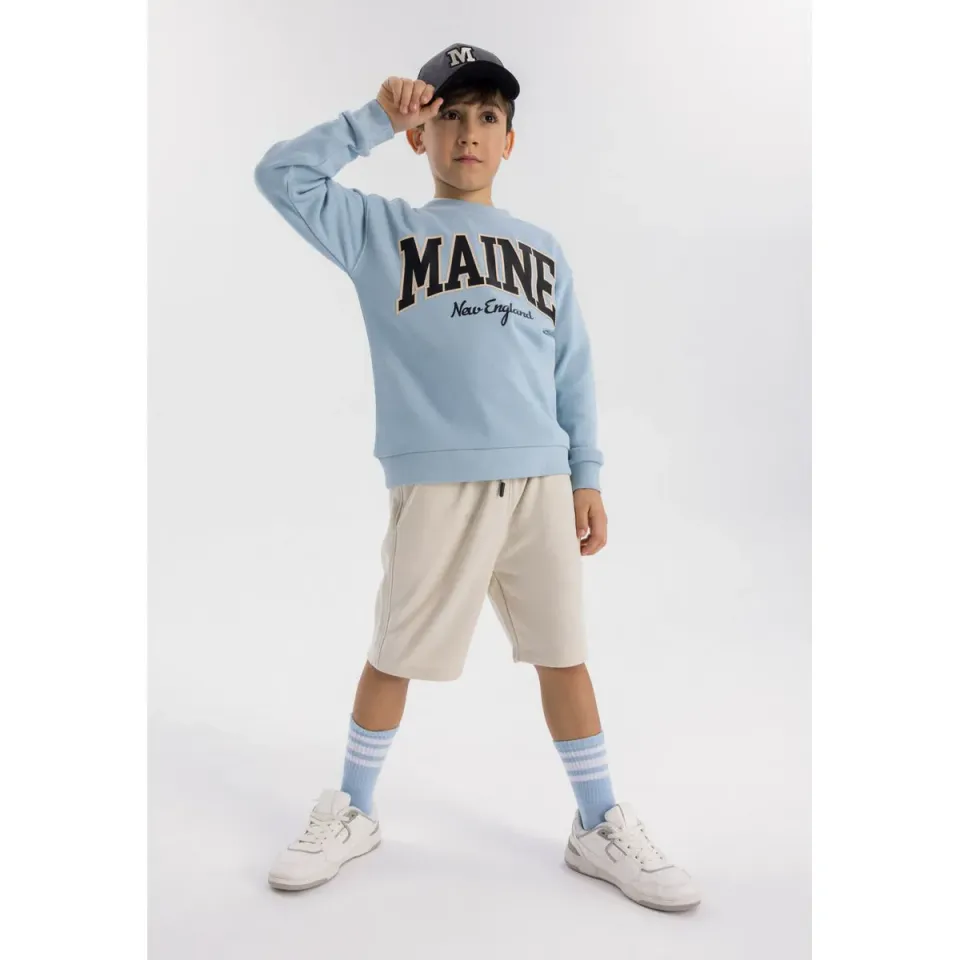 Minoti Maine sweatshirt lyseblå fleece 104-158