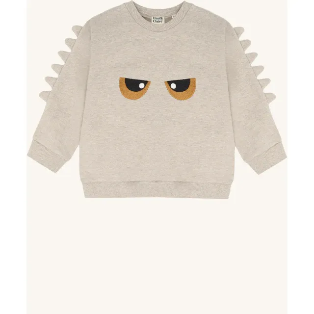 Hust & Claire Sejer Monster sweatshirt Biscuit bomuld