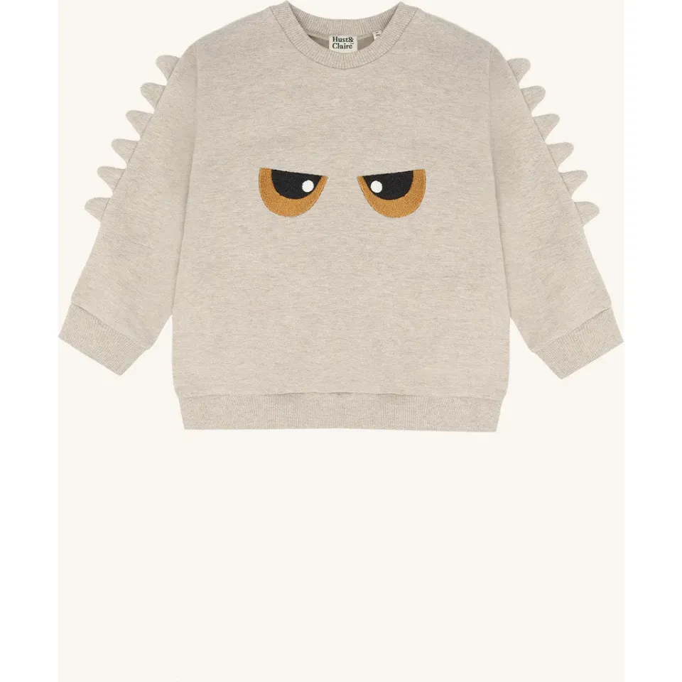 Hust & Claire Sejer Monster sweatshirt Biscuit bomuld