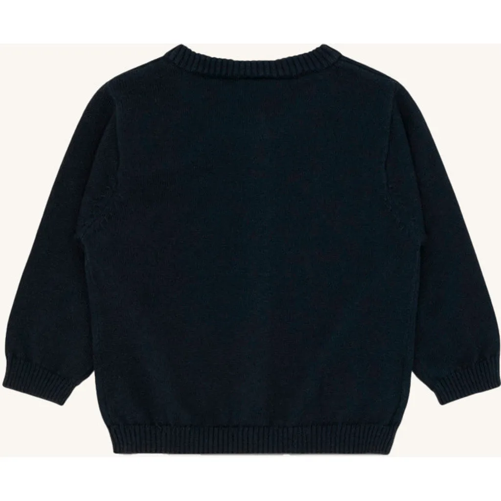 Hust & Claire HCClyde Cardigan Navy Økologisk Bomuld
