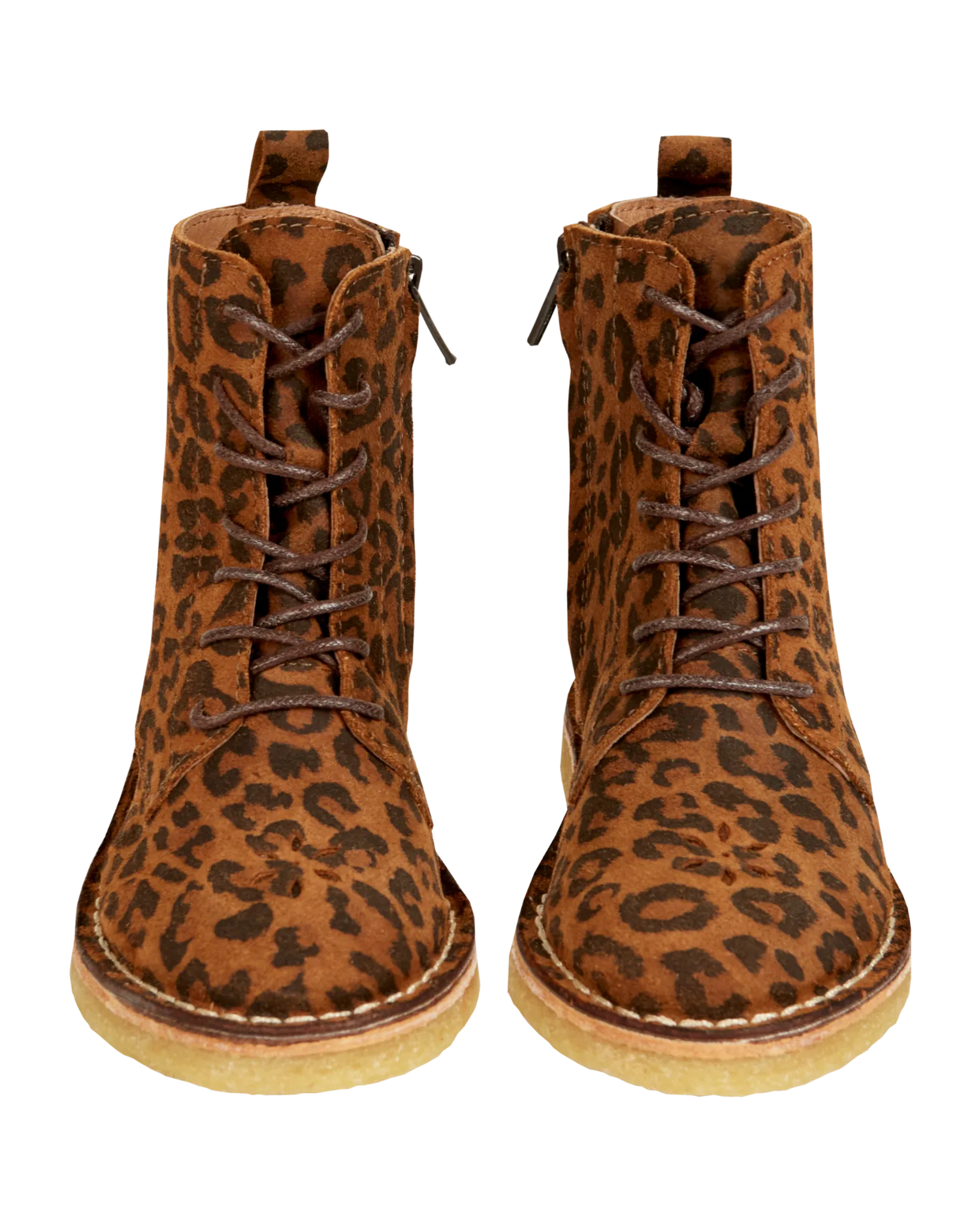 Emile et Ida YEMI7 snørestøvler leopard brun læder