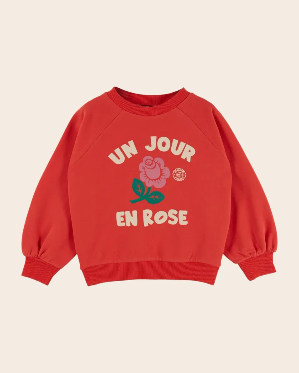 Emile et Ida Un Jour en Rose sweatshirt rød bomuld