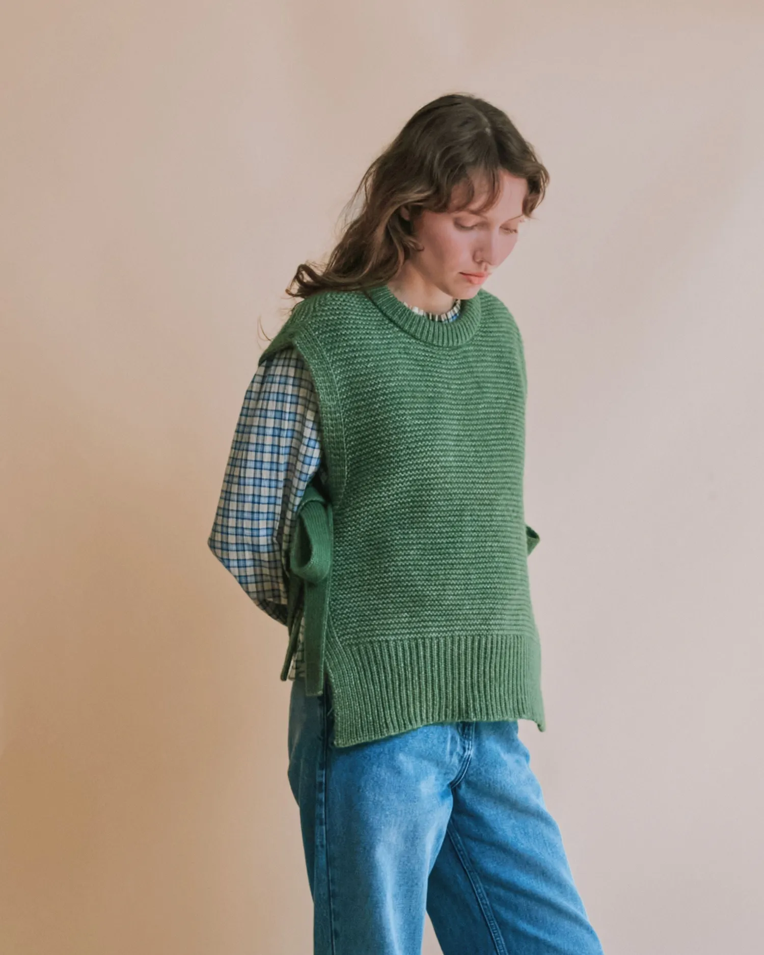 Emile et Ida Elumbia strikvest oliven dame merino