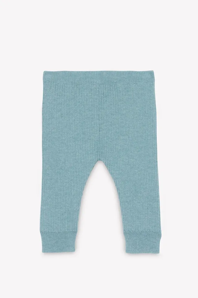 Bonton Paminotleg strikbukser blå vintage merinould