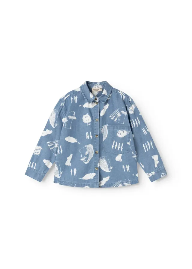 MarMar Telo skjorte Moomins denim bomuld