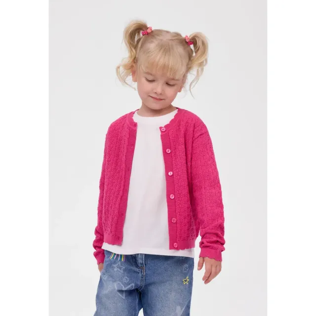 Minoti 44718 cardigan rosa rude mønster piger