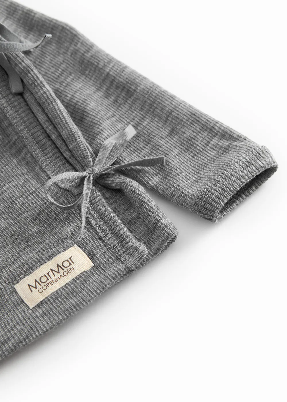MarMar Tut Wrap LS uldrib bluse Grey Melange