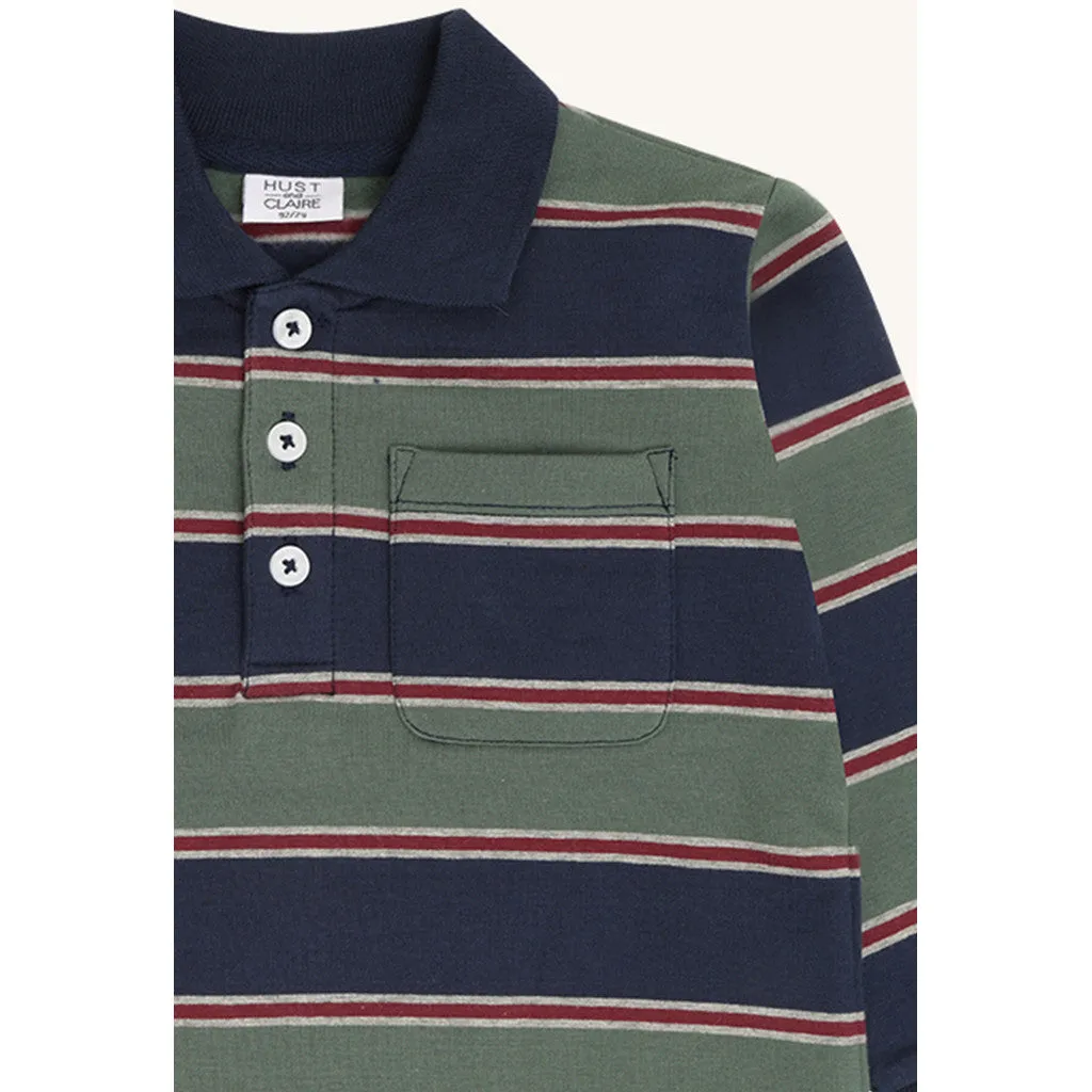 Hust & Claire HCSejer YD Block sweatshirt Balsam Green økologisk