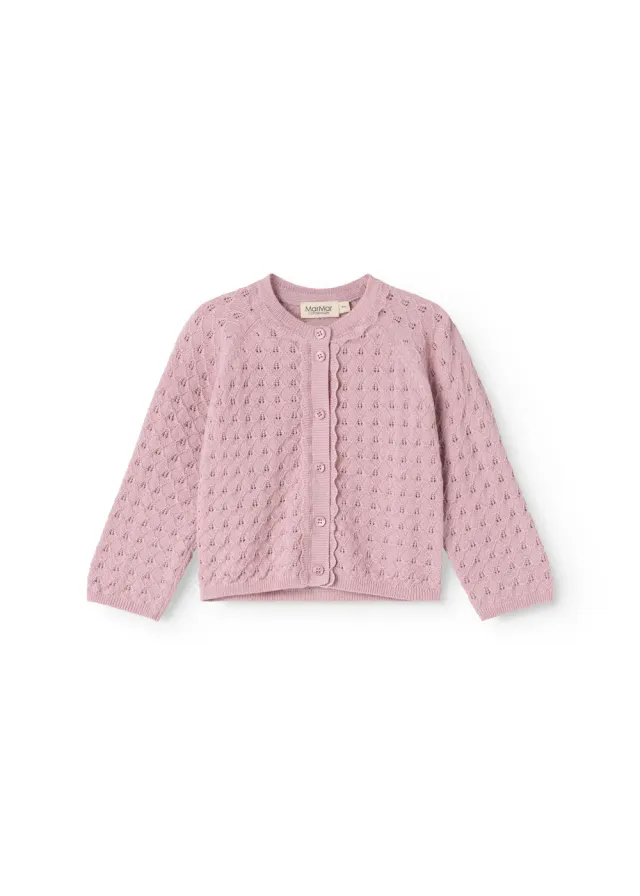 MarMar Totti cardigan Soft Berry hulmønstret