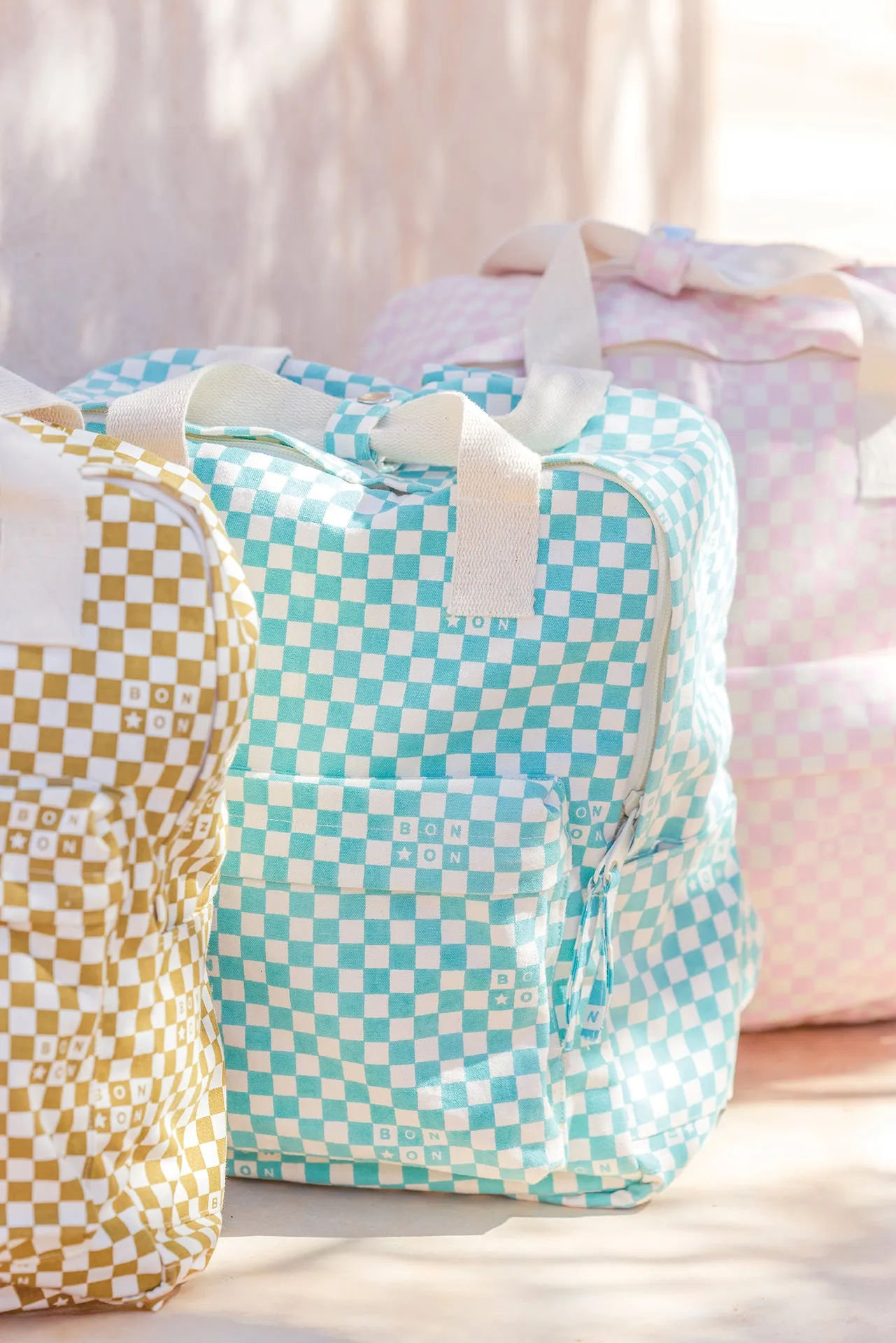 Bonton Damier rygsæk ternet blå vintage TU