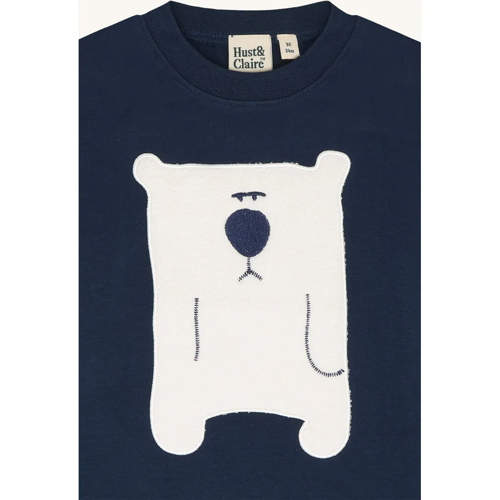 Hust & Claire Anton Snowman langærmet T-shirt Blues bomuld