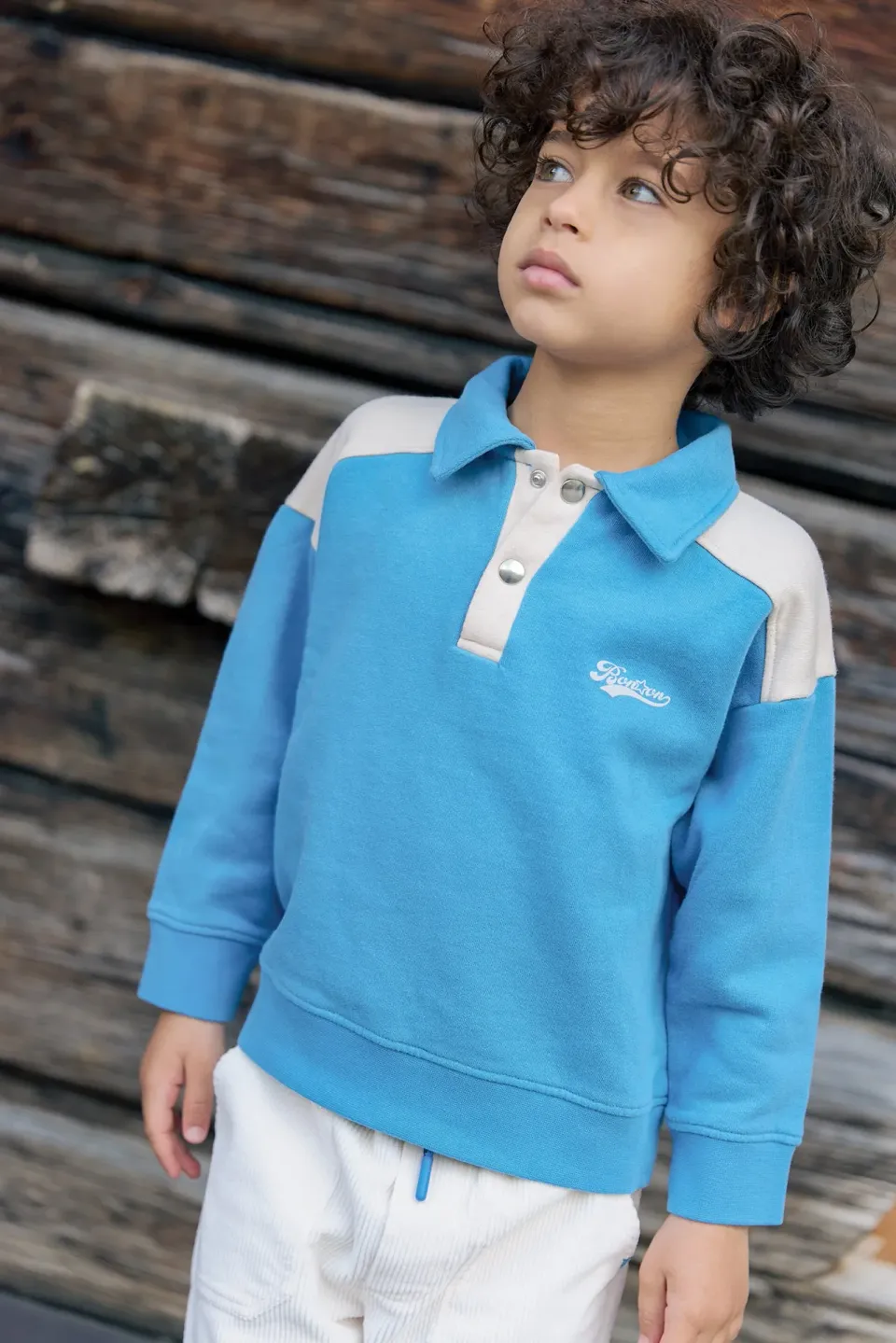 Bonton Moustic Bleu Nordic sweatshirt blå bomuld