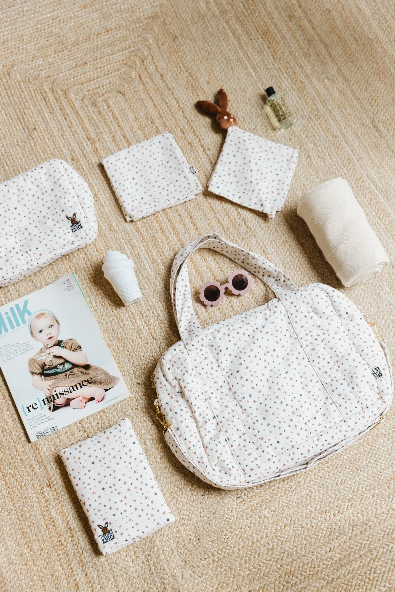 Bonton Baby Star sundhedsmappe stjerner bomuld