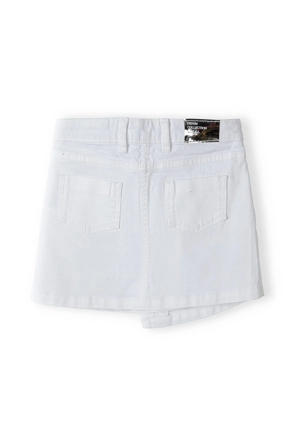 Minoti 38320 jeansnederdel hvid denim med stretch