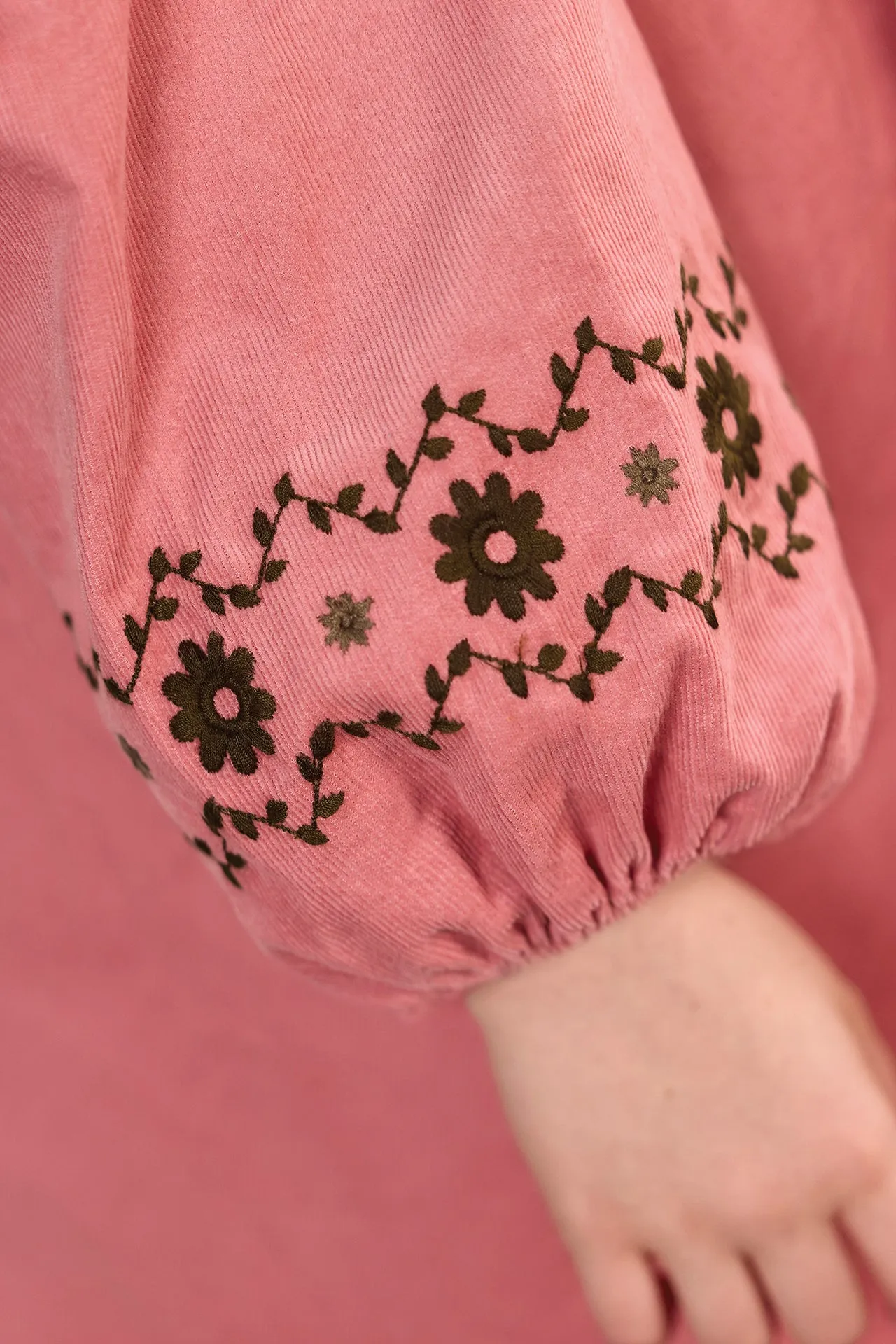 Bonton Pauline kjole rosa fløjl 2A-14A