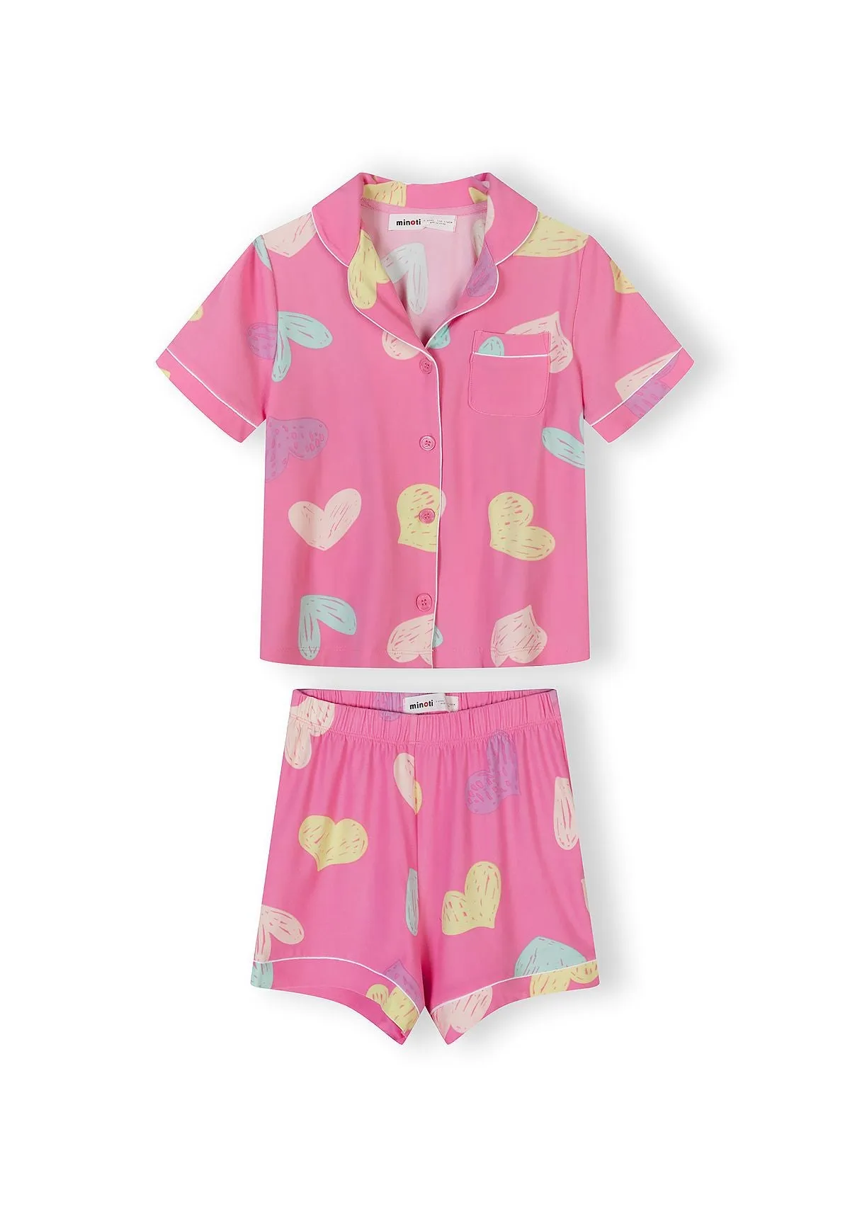 Minoti 44907 pyjamas til piger 2-pak rosa lilla
