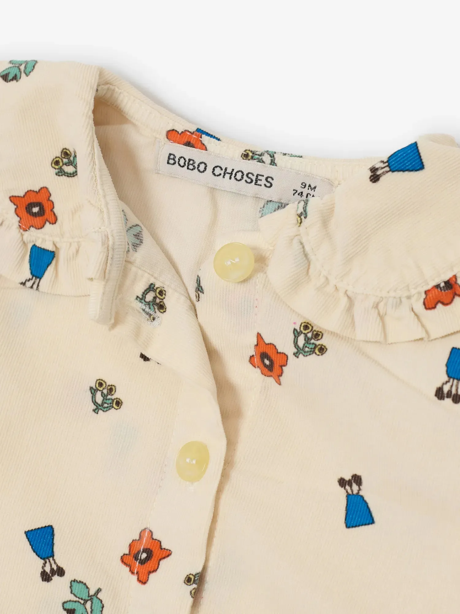 Bobo Choses Blossom bluse offwhite 6 mdr. vævet
