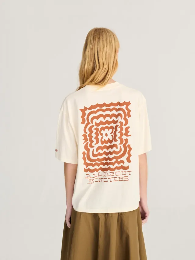 Bobo Choses Dark Flower print relaxed T-shirt offwhite