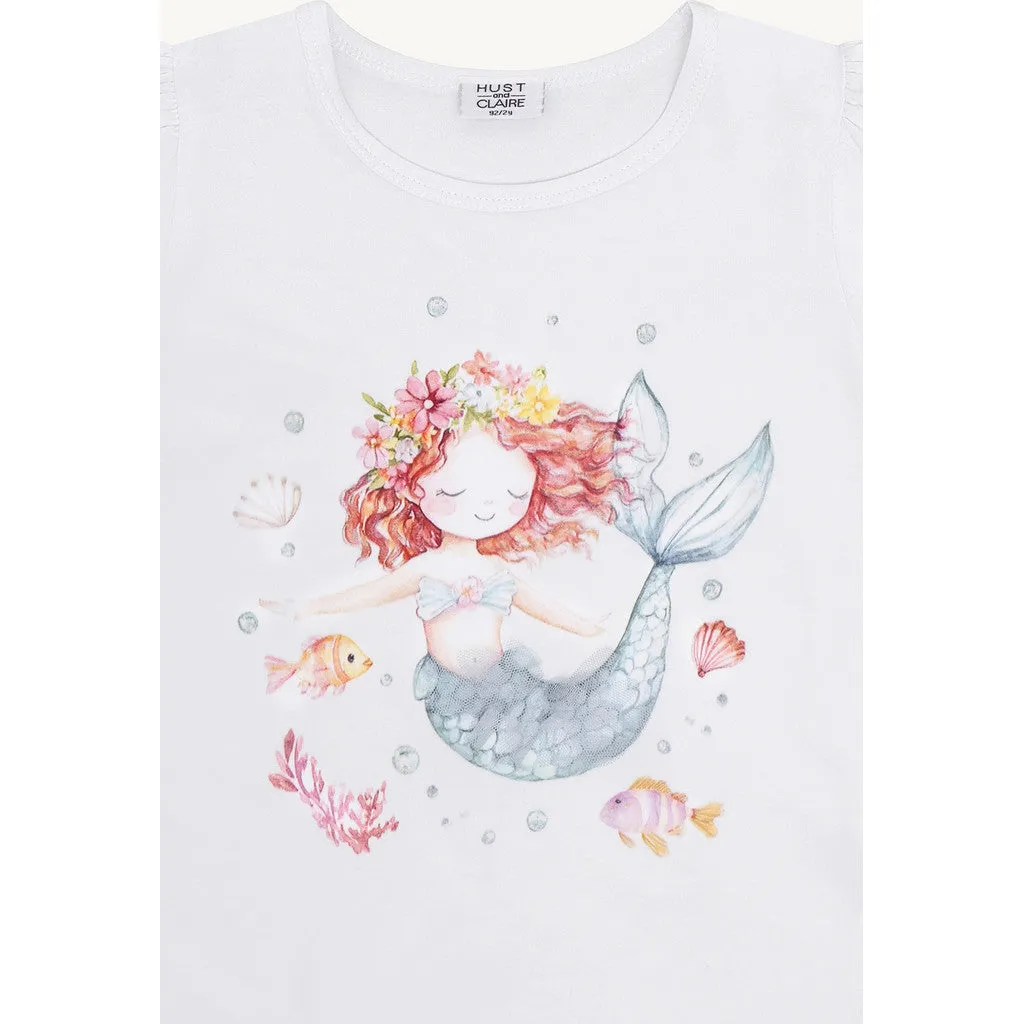 Hust & Claire HCAlma Mermaid T-shirt White bomuld