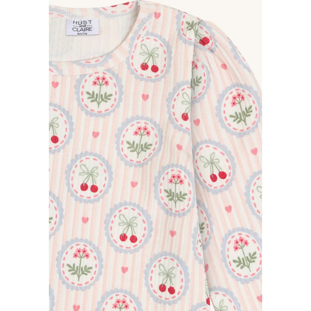 Hust & Claire Alma Frame langærmet t-shirt ivory økologisk
