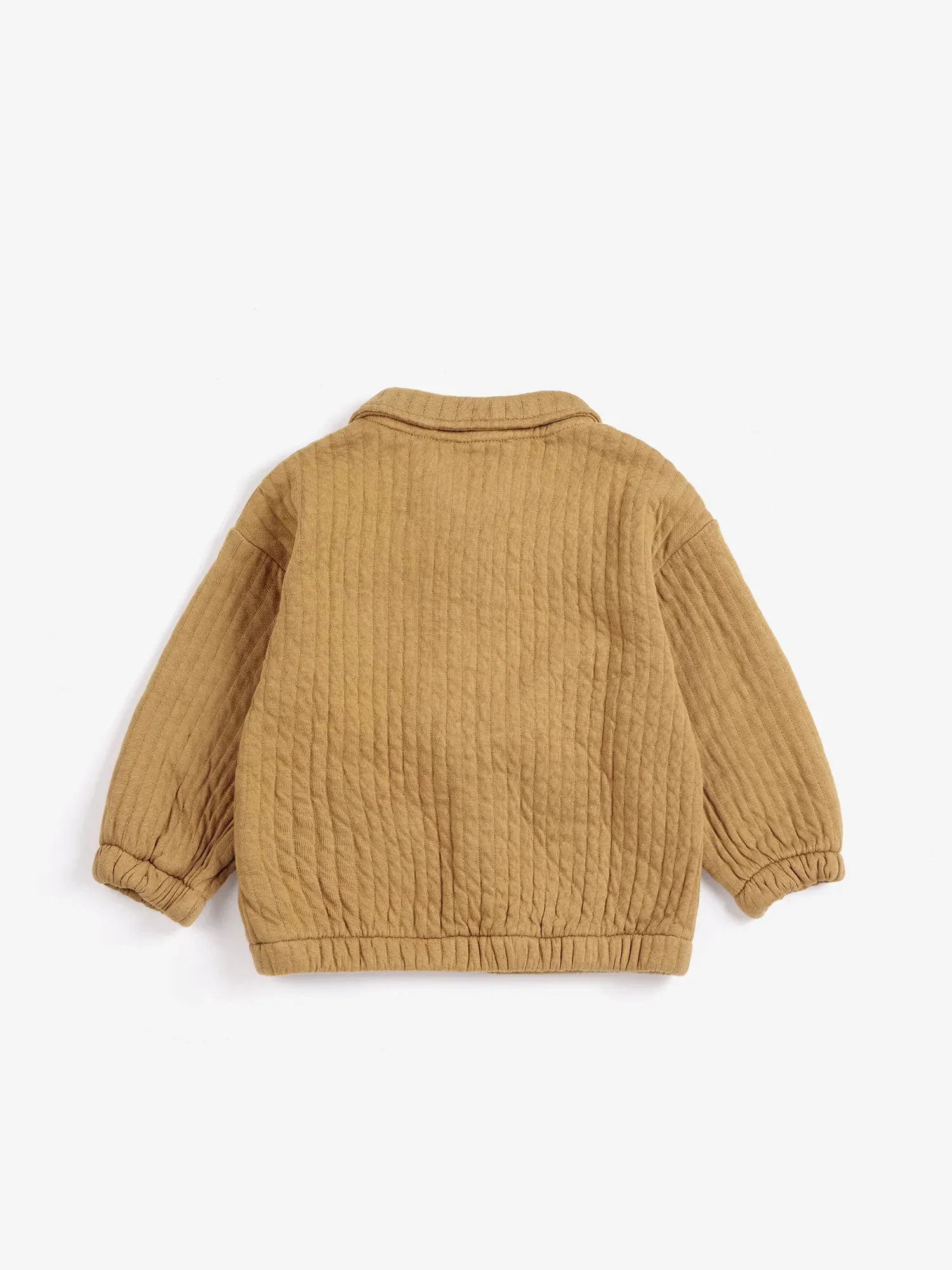 Bobo Choses Booo Bo Choses Tag quilted zipped sweatshirt kaki