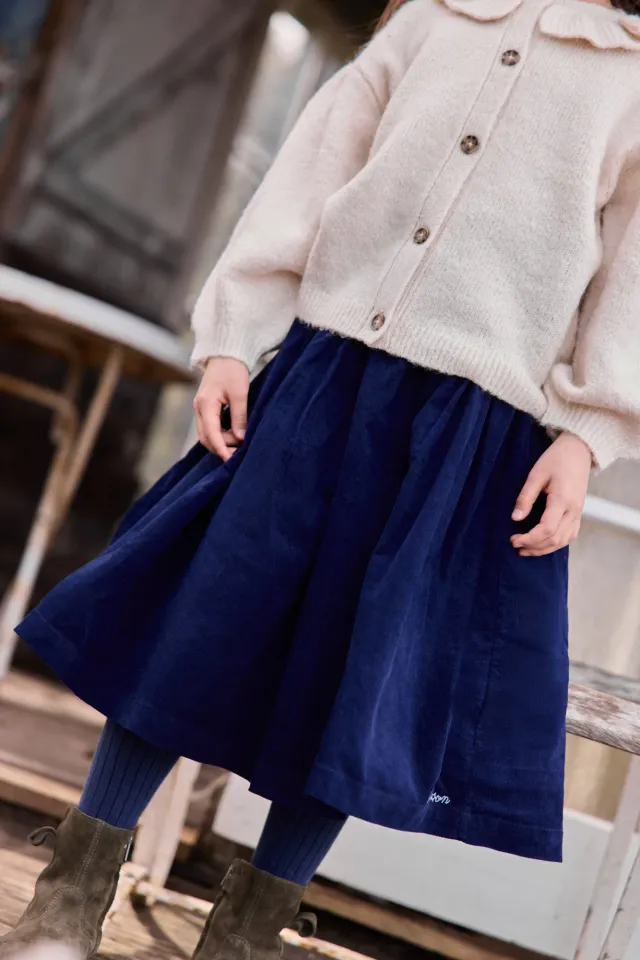 Bonton Papaye nederdel sailor blue velour