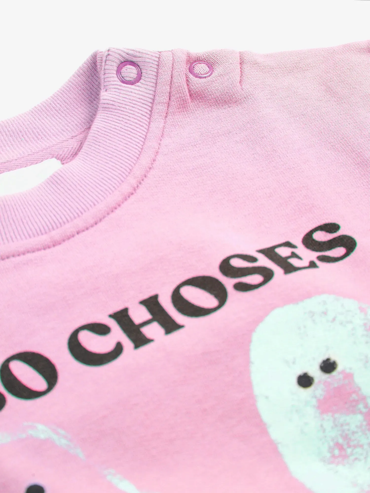 Bobo Choses Booty Ghosts sweatshirt lyserød økologisk bomuld