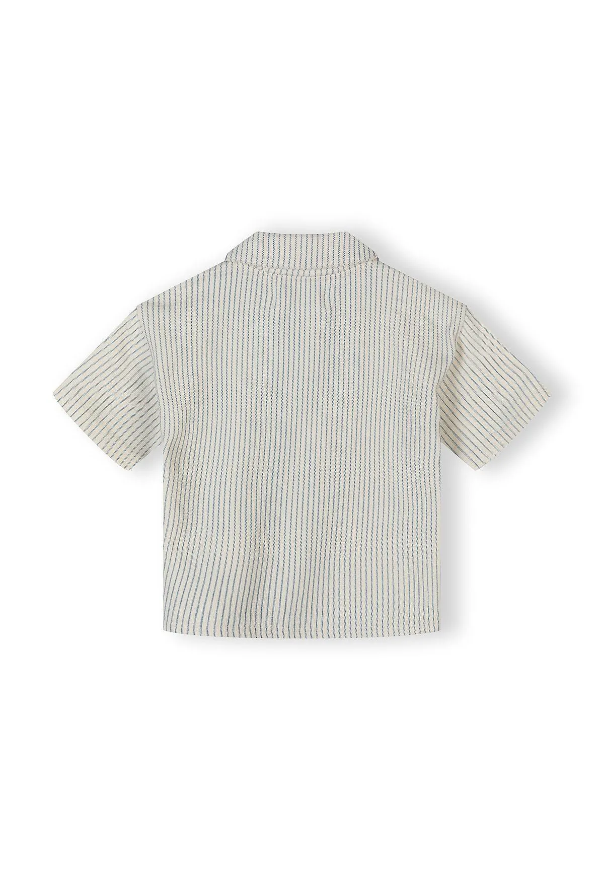 Minoti 44701 sæt baby drenge creme skjorte shorts