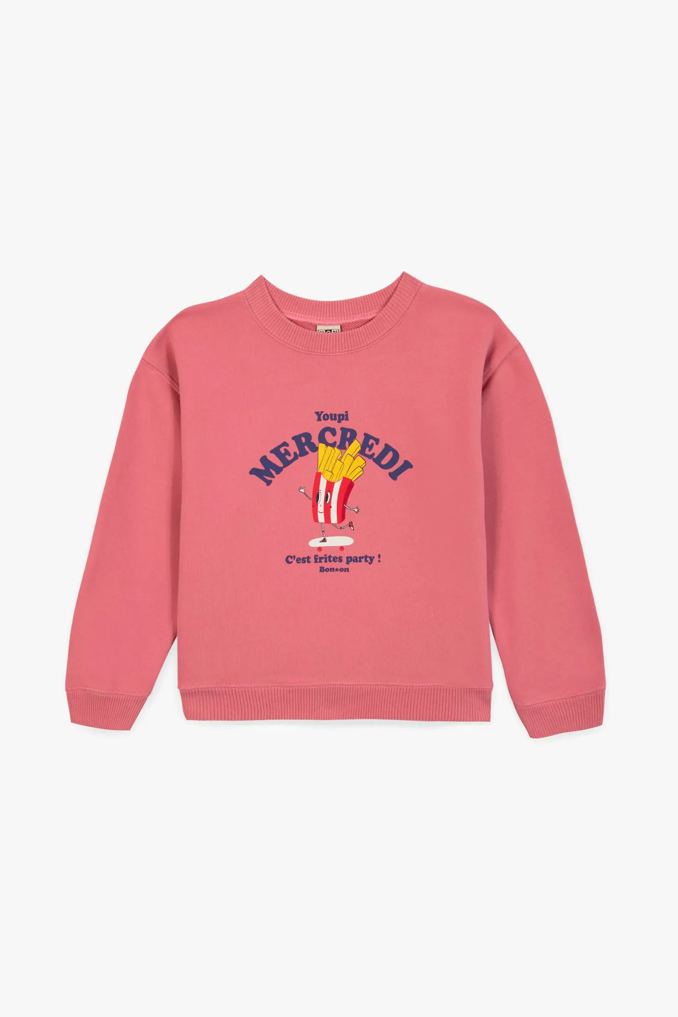 Bonton Smile Mercredi sweatshirt rosa Pinkyee bomuld