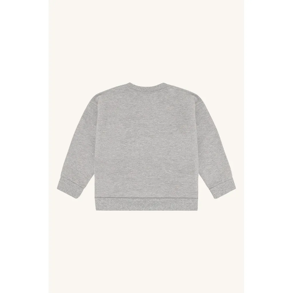 Hust & Claire Sejer Skating Bear sweatshirt Grey Melange