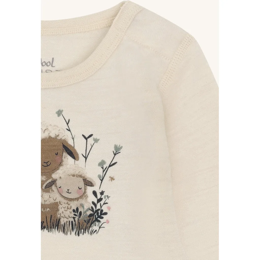 Hust & Claire Bo Sheep body Off White merino langærmet