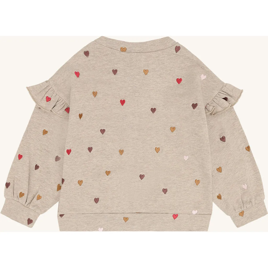 Hust & Claire Sicillia Heartbeat sweatshirt Biscuit blomster