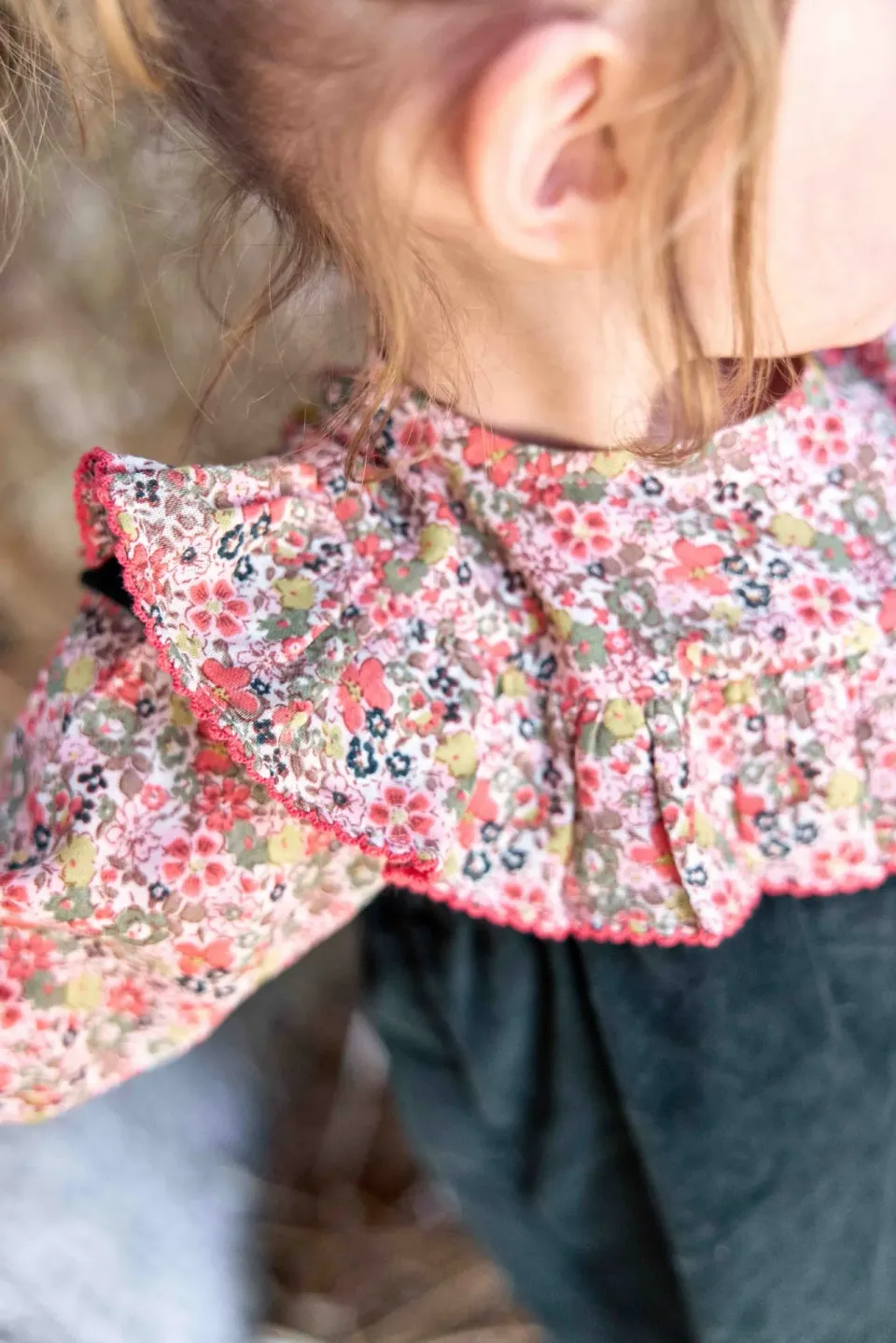 Bonton Minette Meadow bluse blomstret double gaze