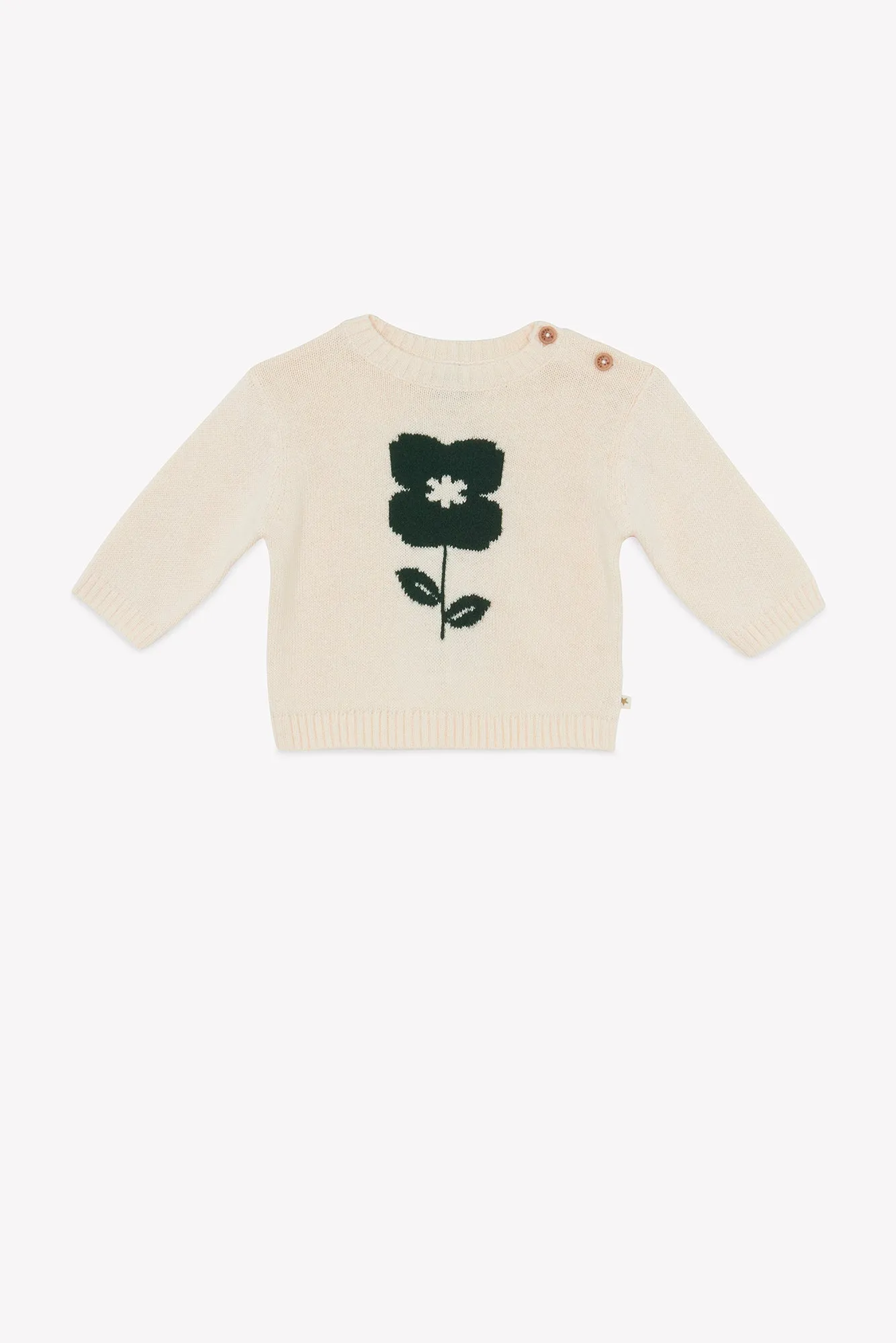 Bonton Misty Flower striktrøje Mouton blomst