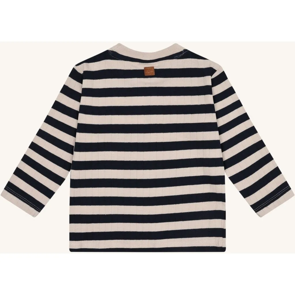 Hust & Claire HCAnton bluse More Navy langærmet økologisk