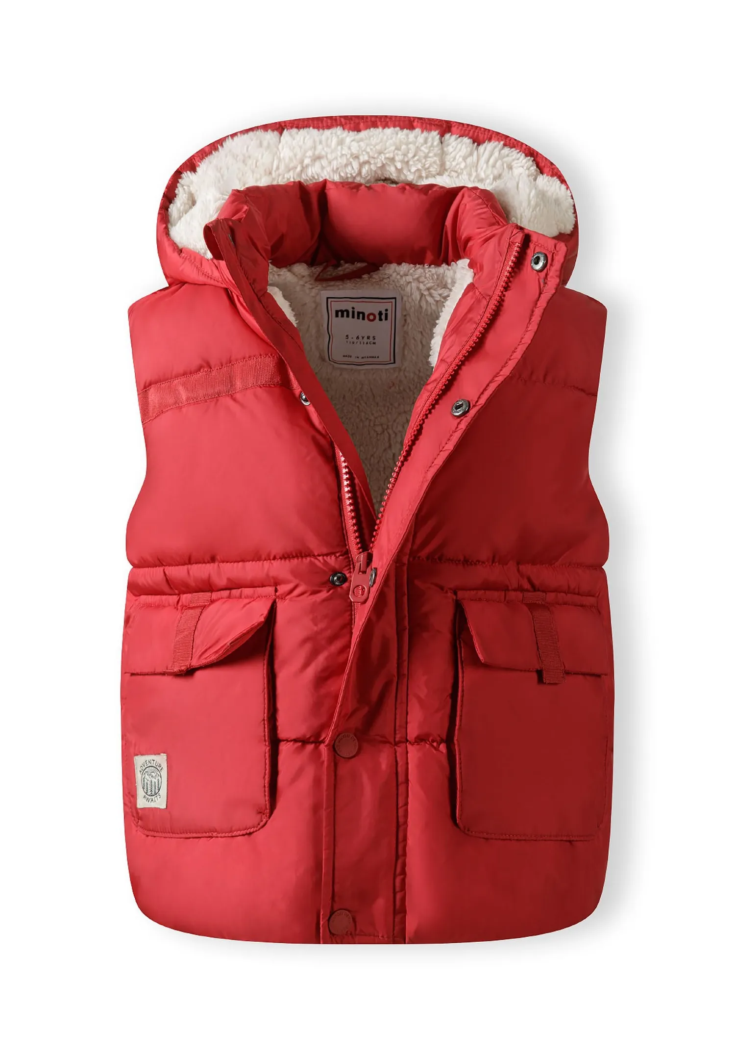 Minoti 43307 termovest drenge rød quiltet
