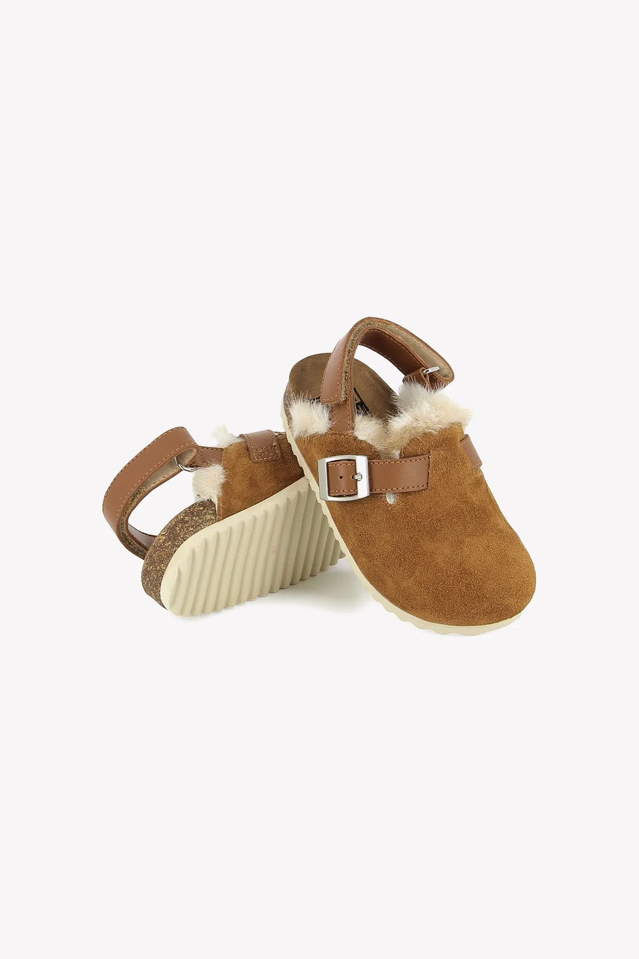 Bonton Luv Marron træsko brun sherpa