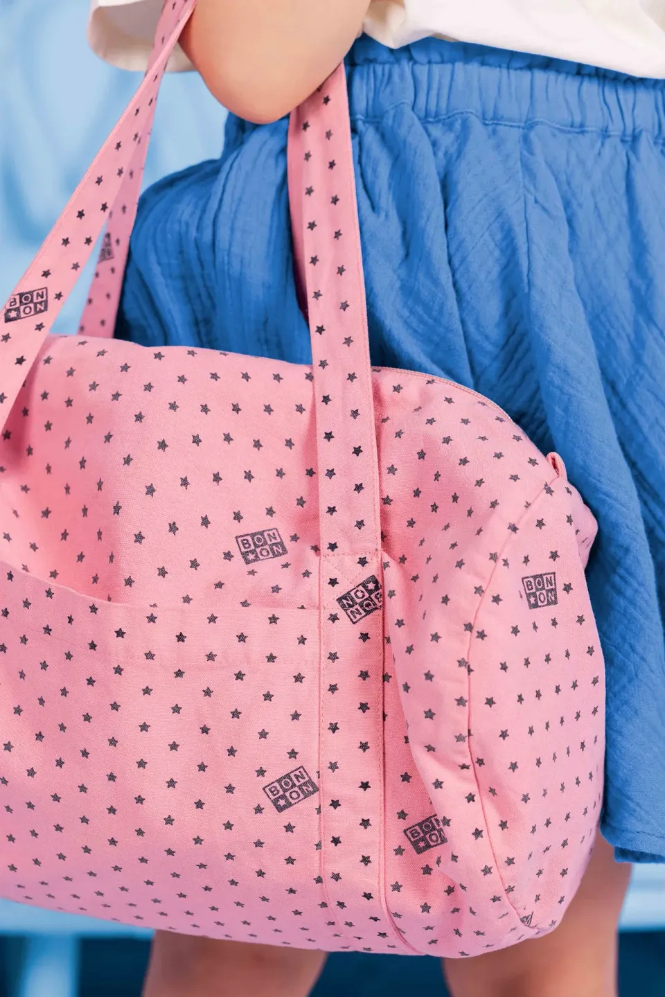 Bonton bowlingtaske rose bomuld stjerner